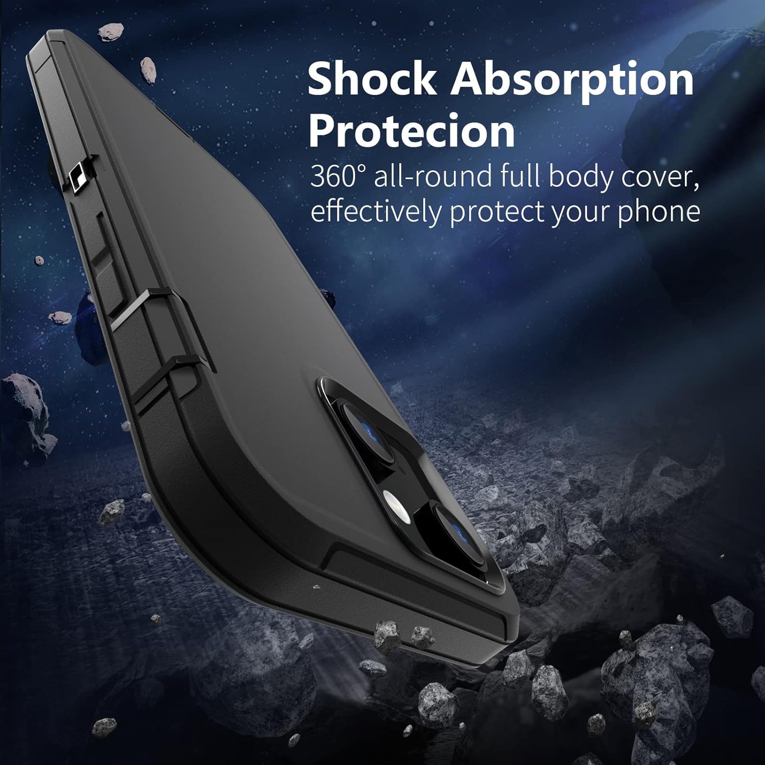 for iPhone 16e Case, Protective Cover for 13, 14, 15, 16E 6.1", Heavy Duty Shockproof Drop Proof 3 in 1 Silicone