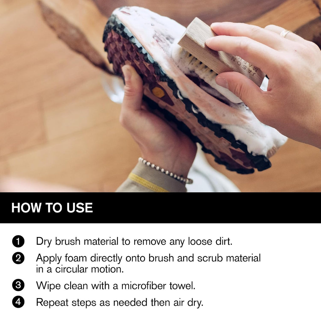 Ready-To-Use Foam, Shoe Cleaner, Sneaker Care, Ideal for Footwear, Safe for Leather, Suede, Nubuck, Cotton, Knits, 7oz
