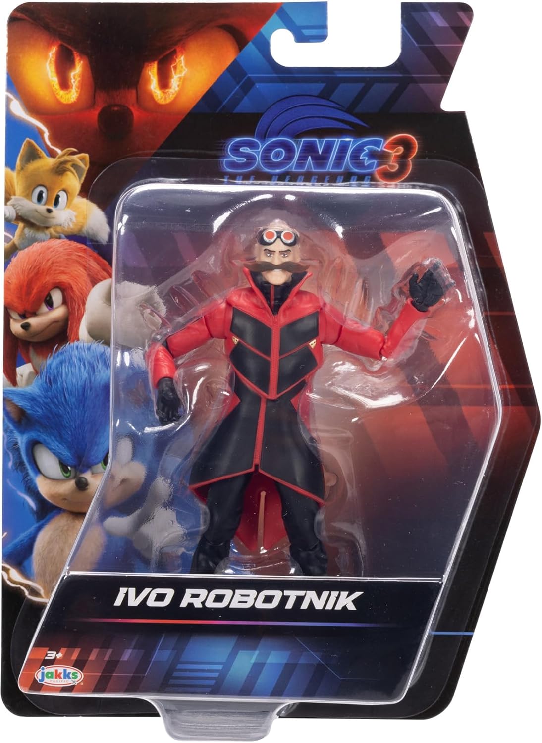 Sonic 3 Movie Action Figures 5-Inch Ivo Robotnik Collector Toy Figure, Highly Articulated for Boys Girls - Officially