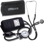 Aneroid Sphygmomanometer - Bp Cuff with Stethoscope - Black | Manual Blood Pressure Cuff Durable and Carrying Case
