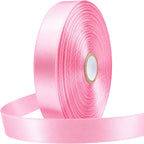 3/4 Inch Pink Satin Ribbon 50 Yards Single Face Polyester