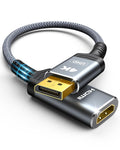 4K DisplayPort to HDMI Adapter, Unidirectional DP 1.2 to HDMI 1.4 | Uni-Directional DP 1.2 Computer to HDMI 2.0