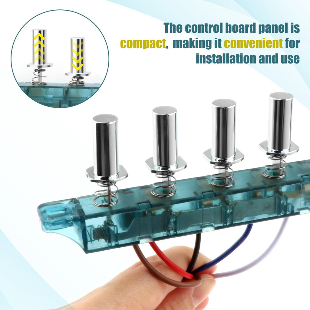 Kitchen Range Hood Switch Panel Controller 5 Pushbutton Universal Control Board Panel Switch for Traditional Range Hood Extractor Fan Green or Black