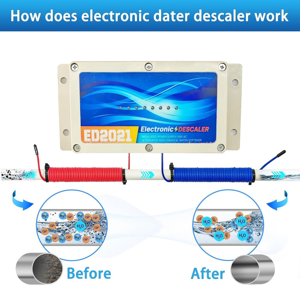 Whole House Water Descaler, Salt Free Hard Water Conditioner,Scale Reducer
