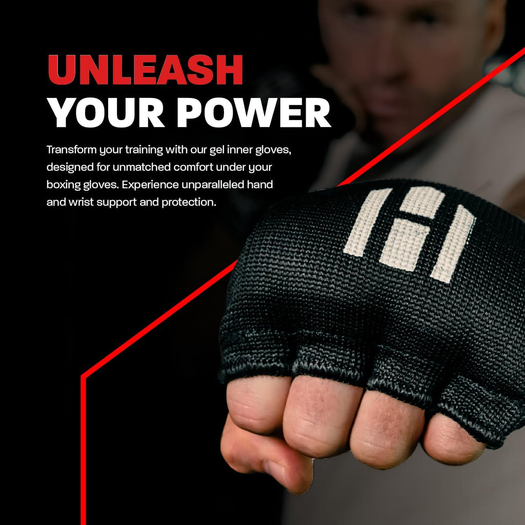 Hawk Padded Inner Gloves Training Gel Elastic Hand Wraps for Boxing Gloves Quick Wraps Men & Women Kickboxing Muay