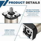 DTGN Planetary Gearbox Speed Reducer Ratio 20:1 Backlash 15 Arc‑min