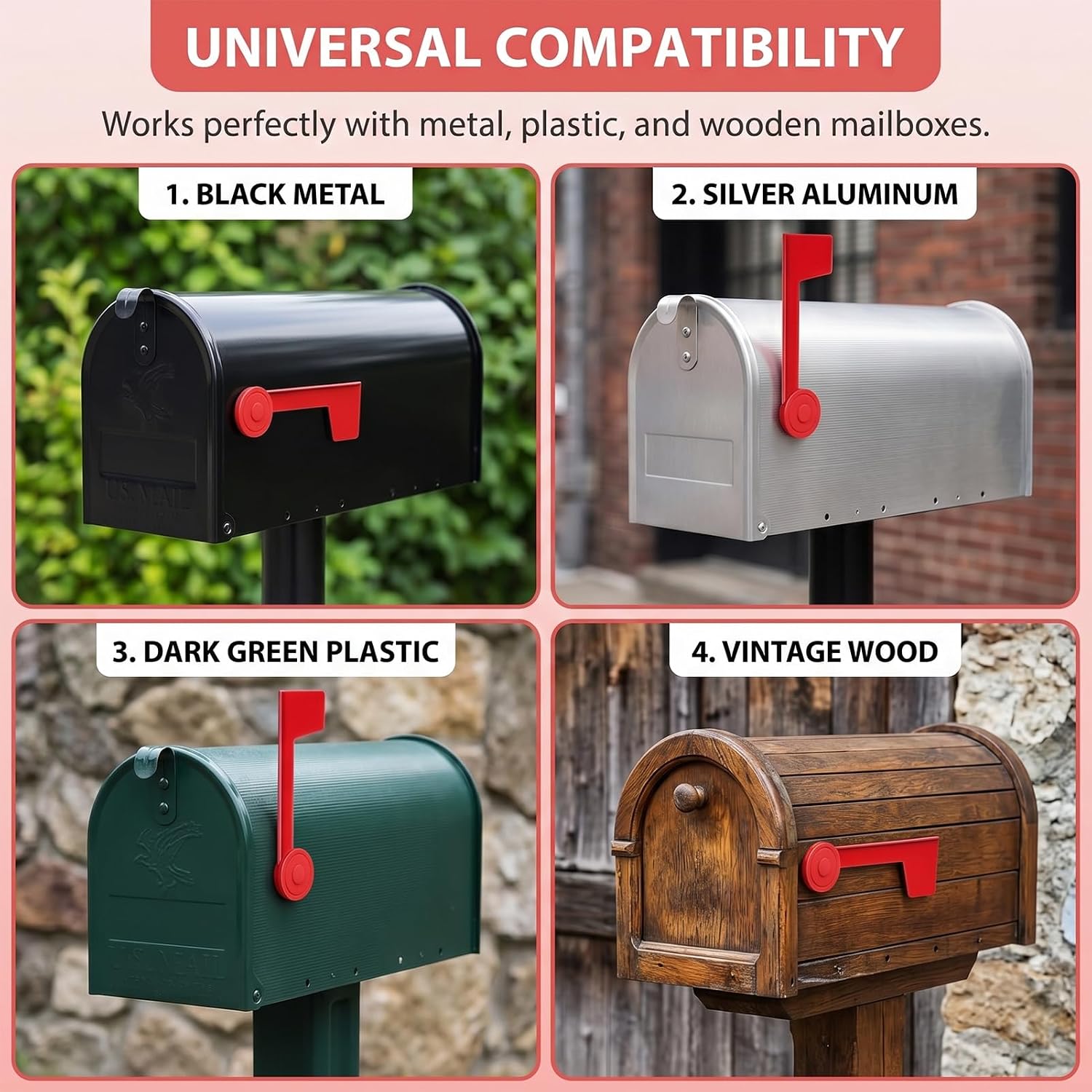 Mailbox Flag Replacement Easy to Install Flag for Mailbox Universal External Deliverymailbox Flag Replacement
