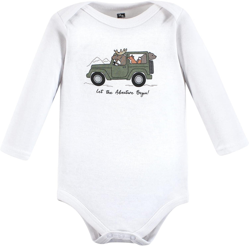 baby-boys Cotton Long-sleeve Bodysuits 3-pack