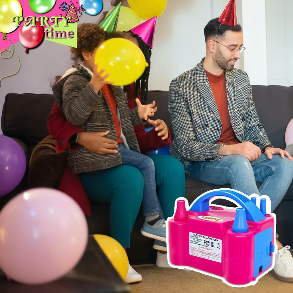 Electric Balloon Pump, Portable 2 Modes Balloon Blower Machine with 14 Balloon Arch Kits, Air Pump for Balloon