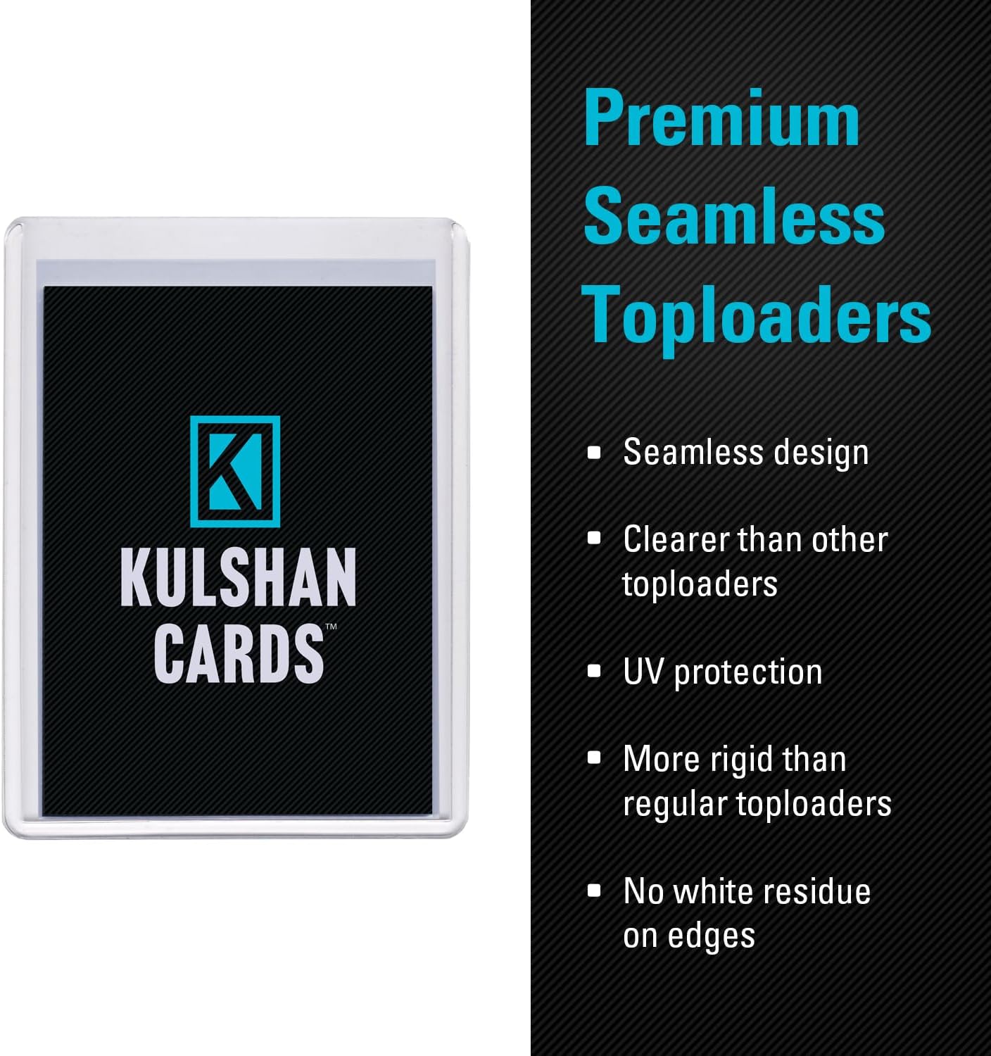 Premium Seamless 35pt Toploaders 3" x 4" Extra Rigid for Trading Cards Compatible with Sports TCG MTG CCG