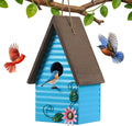 Blue Bird Houses for Outside,Wooden Hanging BirdHouses for Yard