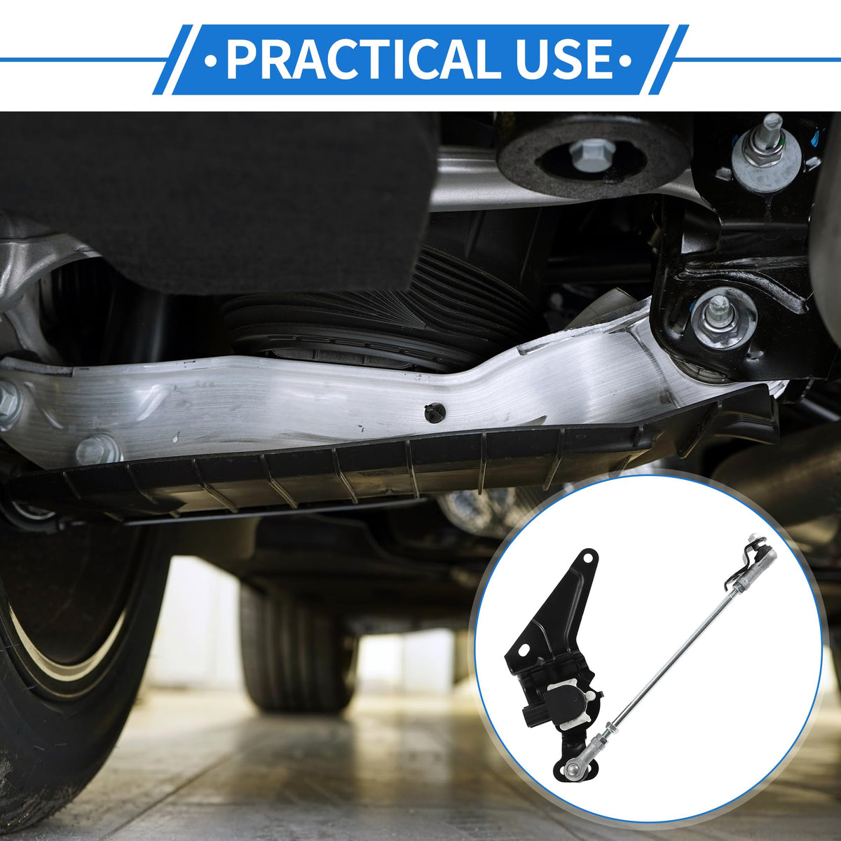 VekAuto Air Suspension Ride Height Level Sensor Compatible for Lexus IS250 IS350 2006-2013, Durable ABS Plastic Black Front Left Side Headlight Level Sensor
