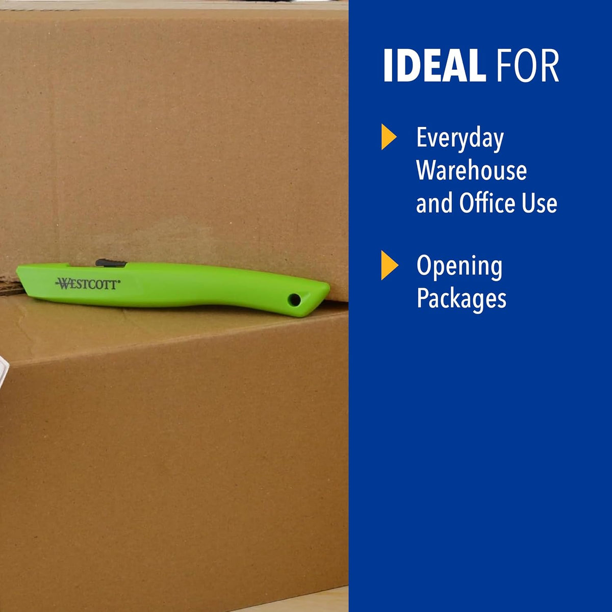 17519 Full-Size Ceramic Blade Box Cutter, Retractable Utility Knife