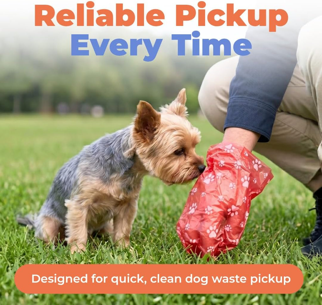 Dog Poop Bags for Waste Refuse Cleanup, Doggy Roll Replacements for Outdoor Puppy Walking and Travel, Leak Proof and