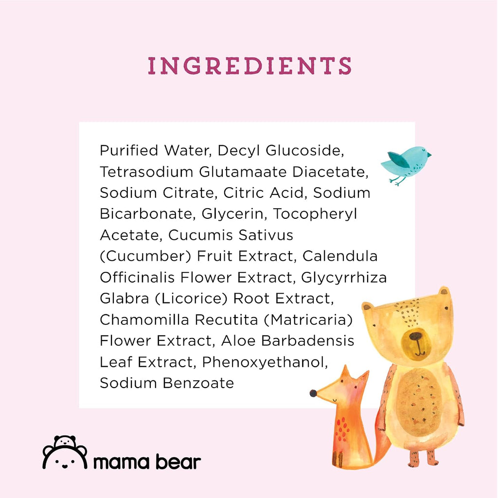 Amazon Brand - Mama Bear 99% Water Baby Wipes, Hypoallergenic, Fragrance Free,72 Count (Pack of 6)