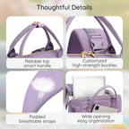 Large Diaper Bag Backpack, Extra Wide Travel Diaper Bag, Purple