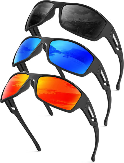 Sunglasses-Men Polarized Sports Sun-glasses: Mens Sun glasses Polarized UV400 Protection Running Cycling Outdoor