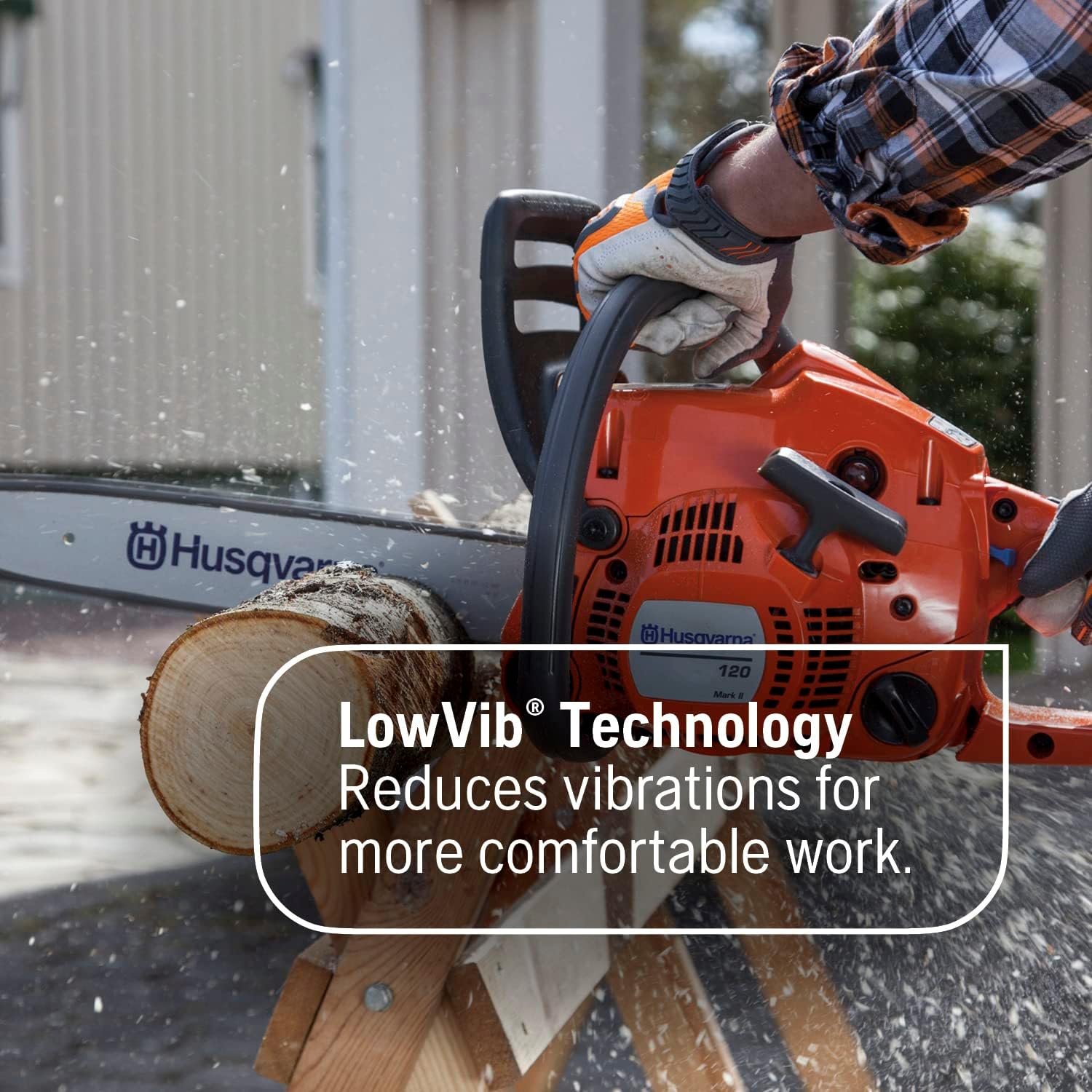 120 Mark III Gas Chainsaw, 38-cc, 2-Cycle X-Torq Engine, 16 Inch Chainsaw with Automatic Oiler
