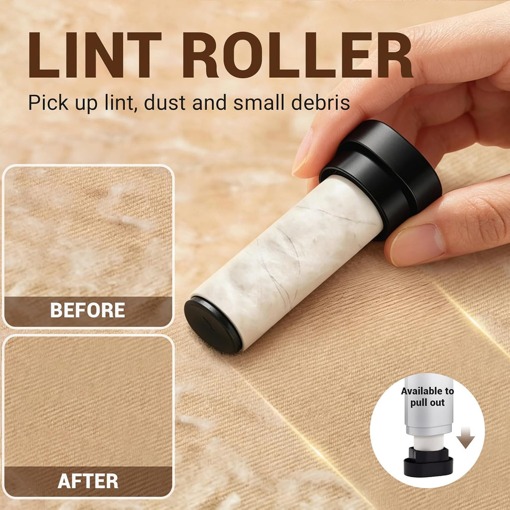 Fabric Shaver, 3 in 1 Lint Remover with Hair Remover Brush & Lint Rollers, Digital Led Display, 3 Speeds with