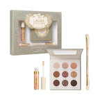 LAURA GELLER Gilded Honey Glow Three-Piece Makeup Kit, Gelato Swirl Eyeshadow Palette, Color Luster Lip Gloss &