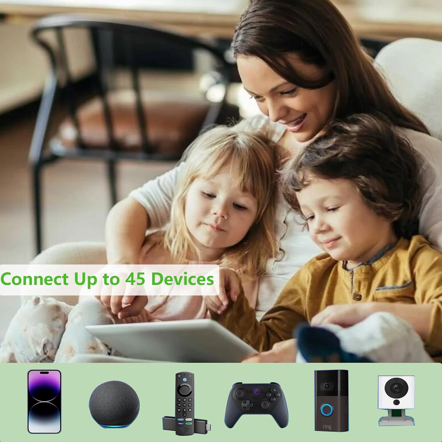 Fast WiFi Extender Signal Booster for Home, Long Range WiFi Repeater - Up to 5000 sq.ft Coverage, Easy Set Up WiFi