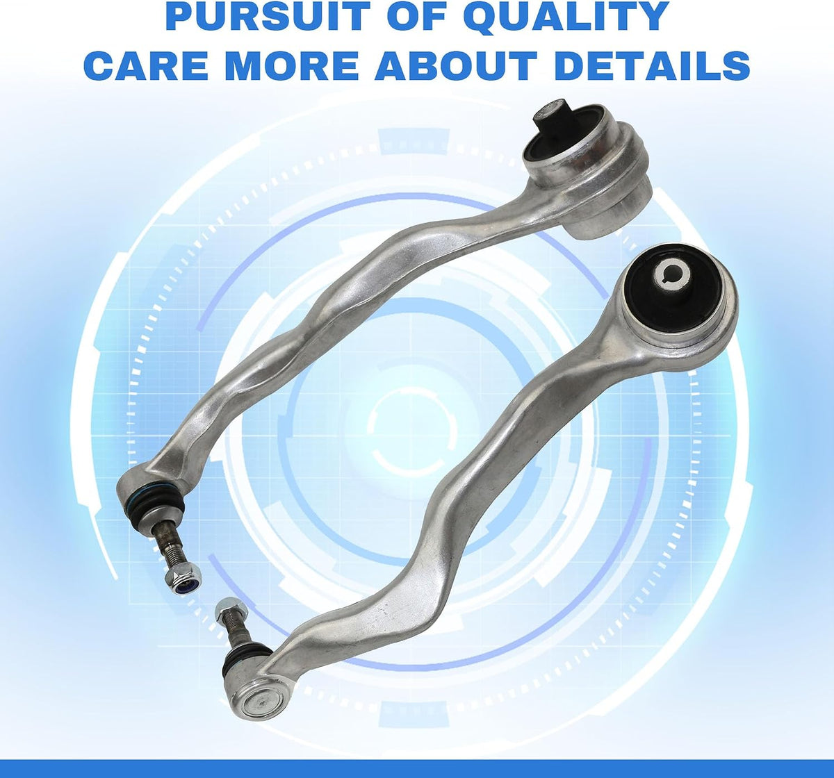 4-Piece Front Control Arm Kit for BMW 2/3/4 Series RWD Only, F22 F23 F30 F32 F33 F36; Replaces 31126852991, 31126852992, 31126855741, 31126855742