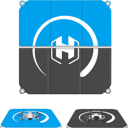 Drone Landing Pad Foldable 2x3 Fast-Fold, (22in/55cm) Double-Sided Waterproof Launch Pad, Weighted Helipad for DJI