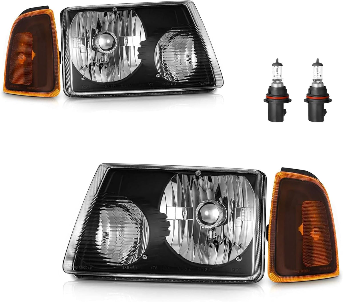 Headlights W/Bulbs for 2001-2011 Ford Ranger