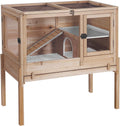 Guinea Pig Cages with Anti Chewing Sturdy Plastic Floor and Cool Zinc Plate, Indoor Rabbit Hutch with Hideout and