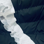 3 Yards Two Layer Ruffle Pleated Chiffon Trim Tulle Craft Sewing,White