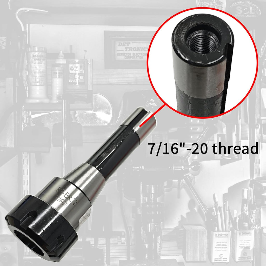 R8-ER32 Collet Chuck, Drawbar Thread 7/16"-20