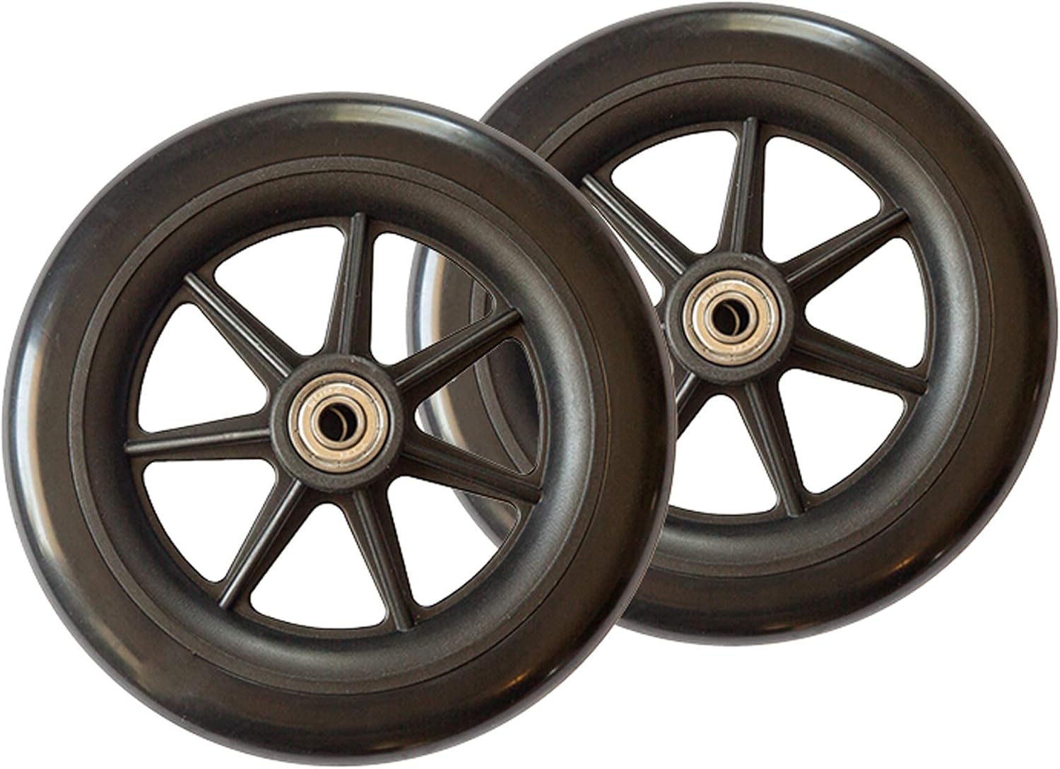 Replacement 6-inch Walker Wheels, 6 Inch Rollator-Wheels for Adults, Seniors, and Elderly, Compatible with Stander's