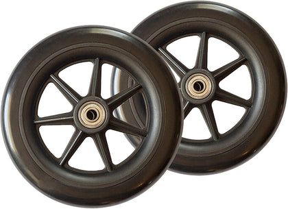Replacement 6-inch Walker Wheels, 6 Inch Rollator-Wheels for Adults, Seniors, and Elderly, Compatible with Stander's