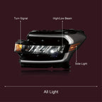 Black Headlight Assembly Compatible with 2022-2024 Ford Expedition