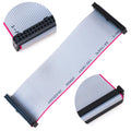 Keszoox 2.54mm IDC Flat Ribbon Cable with FC 6/8/10/14/16/20/26/30/34/40P Dual Row IDC IDE Connector Socket, FC 40-Pin Female to Female IDE Extension Cable 30cm 1PCS (FF40-30cm-1Pcs)