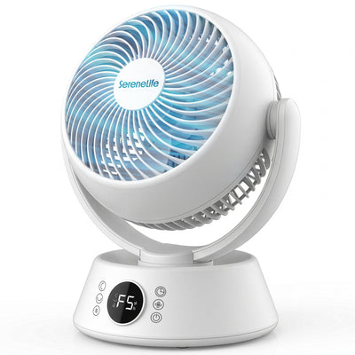 Air Circulator Fan for Bedroom & Home Office | Oscillating Desk Fan with 6 Speed Settings and Remote Control | 12-Hr