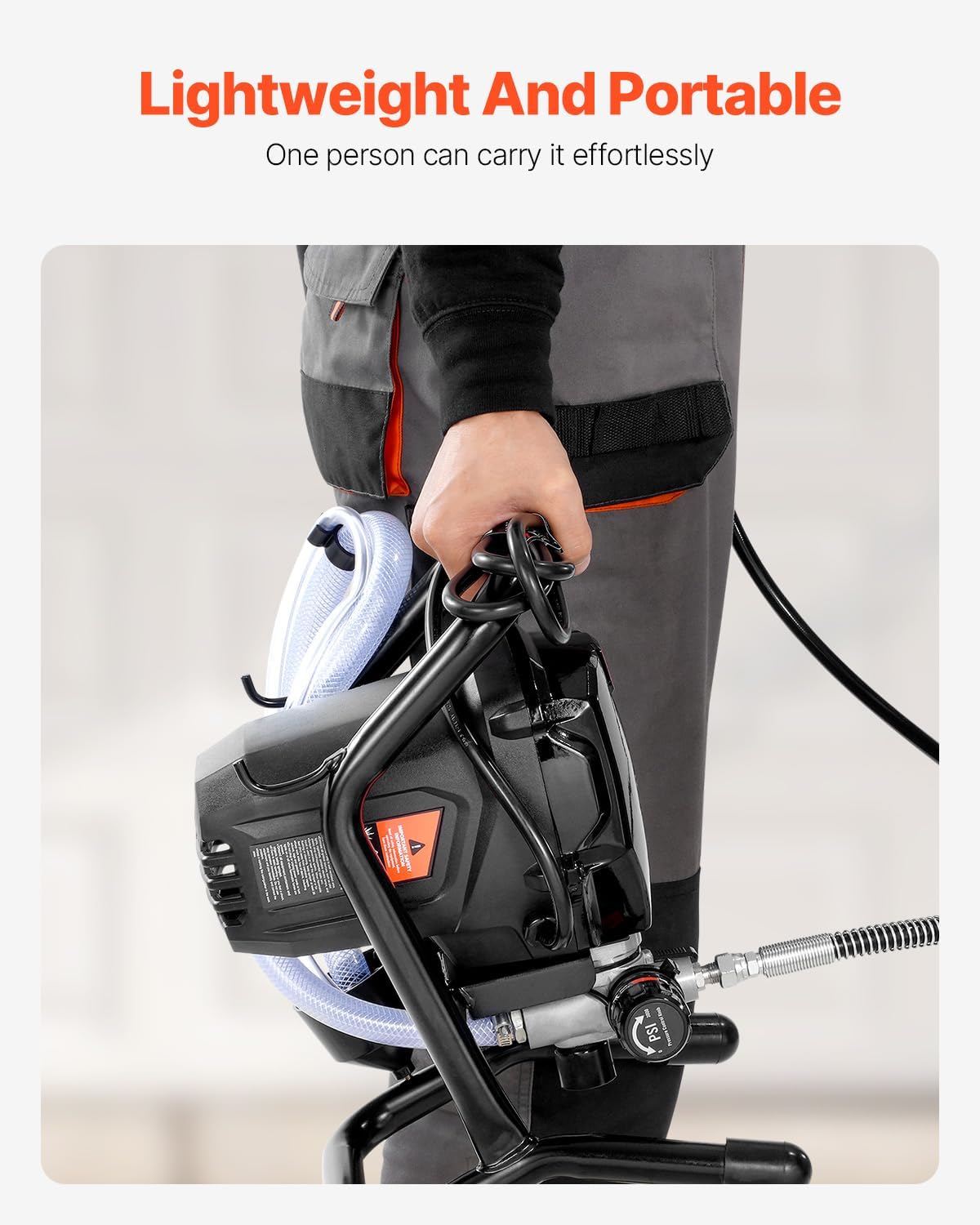 750W Stand Airless Paint Sprayer, 3000PSI High Efficiency Electric Airless Sprayer, Fine and Even Painting Effect