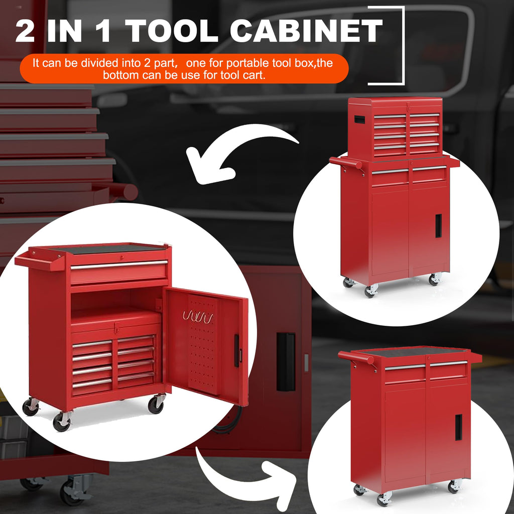 5-Drawer Rolling Tool Chest Red