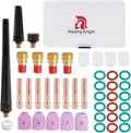 43Pcs TIG Welding Torch Stubby Gas Lens #10 Glass Cup Kit