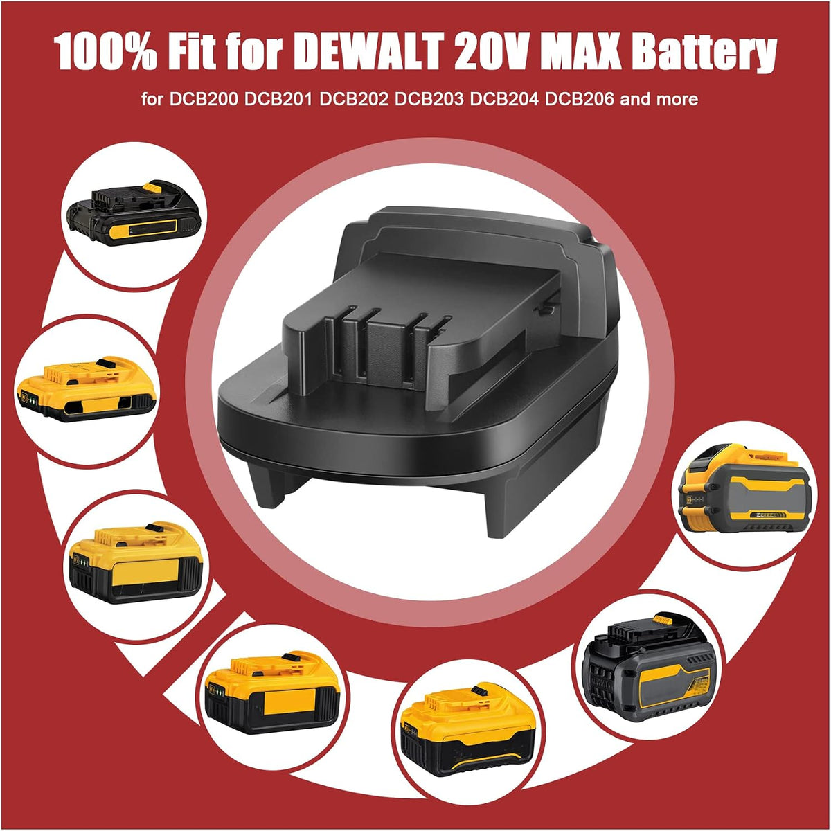 Adapter for Dewalt 20V Battery Adapter Convert to for Milwaukee M18 Battery