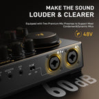 E2 Gen2B Podcast Equipment Bundle for 2, Dual XLR Condenser Mic Mixer | noise reduction, loopback, Bluetooth