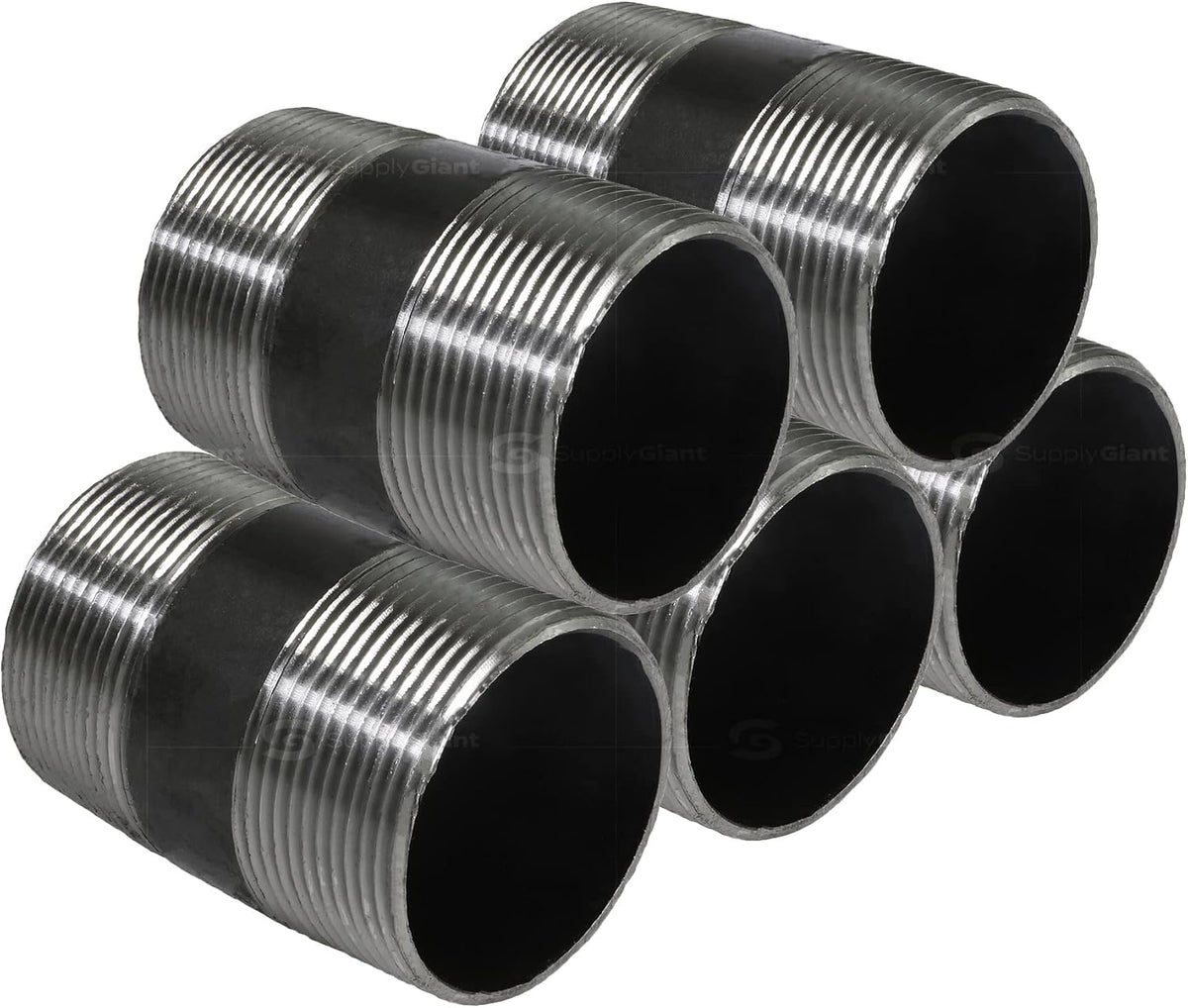 Everflow Supplies NPBL2025-5 Black Nipple Pipe
