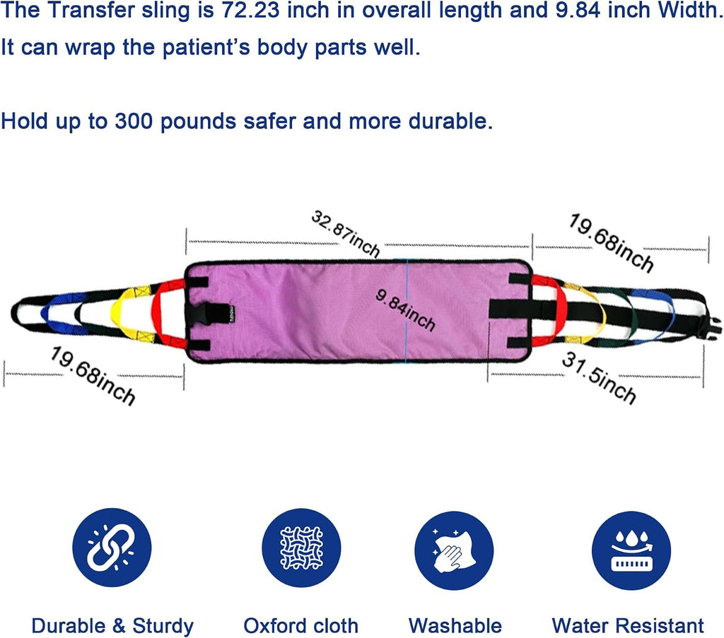 Patient Lift Sling & Gait Belt – Heavy Duty Standing & Transfer Aid