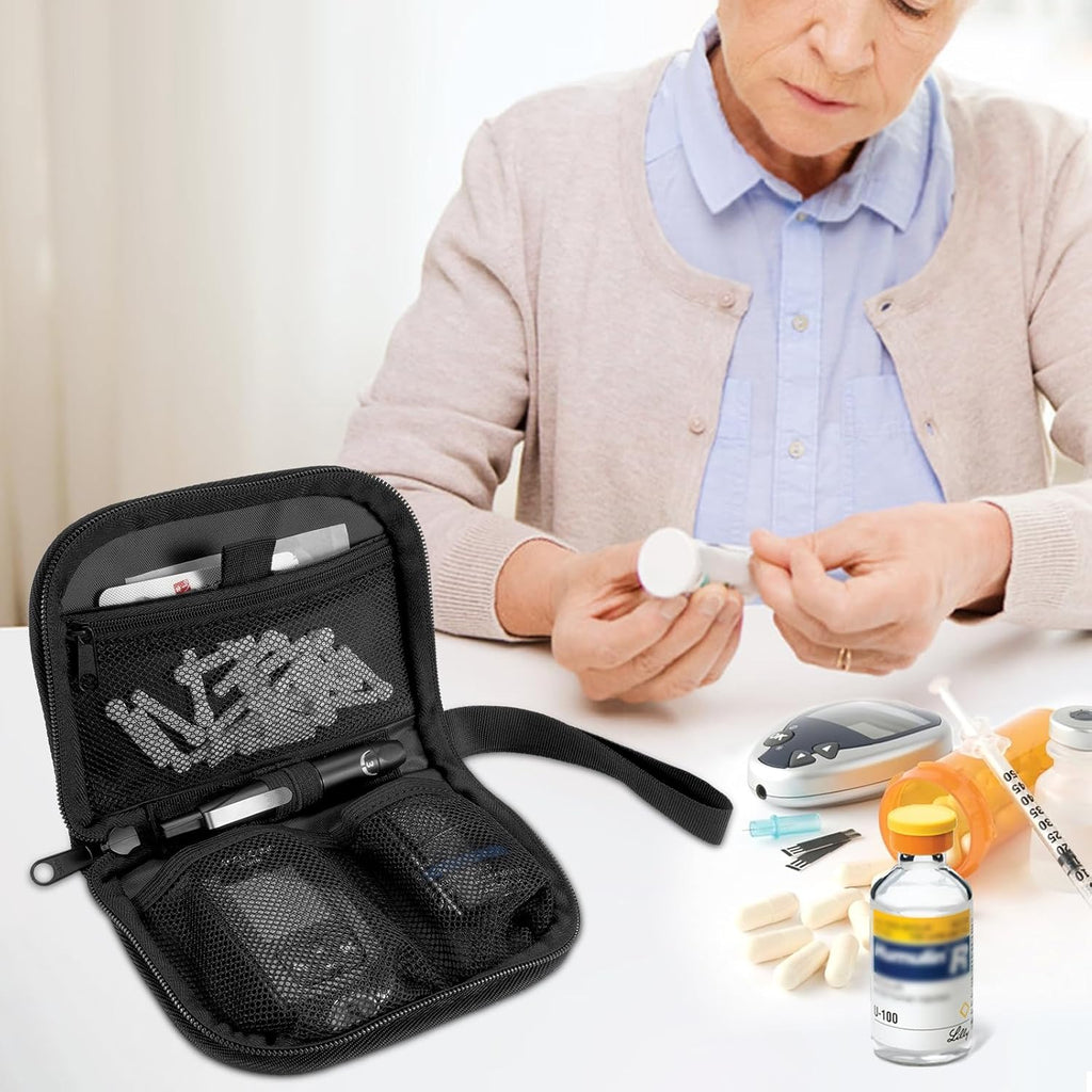 Diabetic Travel Case with Handle Strap (Upgrade Version)