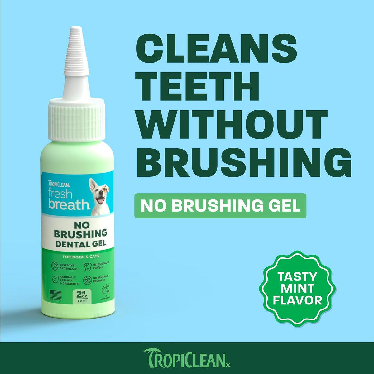 Clean Teeth Gel for Dogs | Dog Dental Care | Dog Toothpaste | Breath Freshener | Easy Teeth Cleaning | Made in the