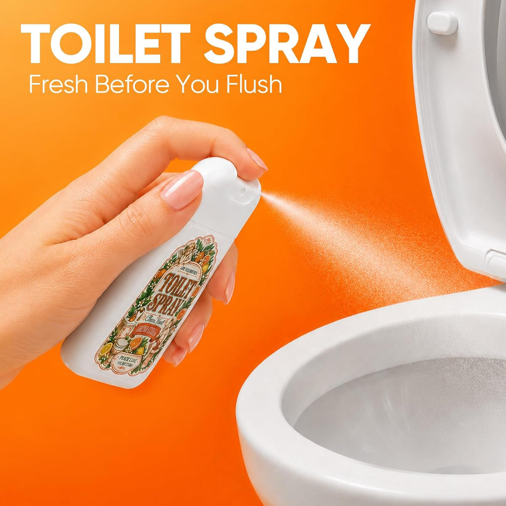 Travel Size Toilet Spray, Bathroom Odor Deodorizer, 8 Pack, 8 Scents