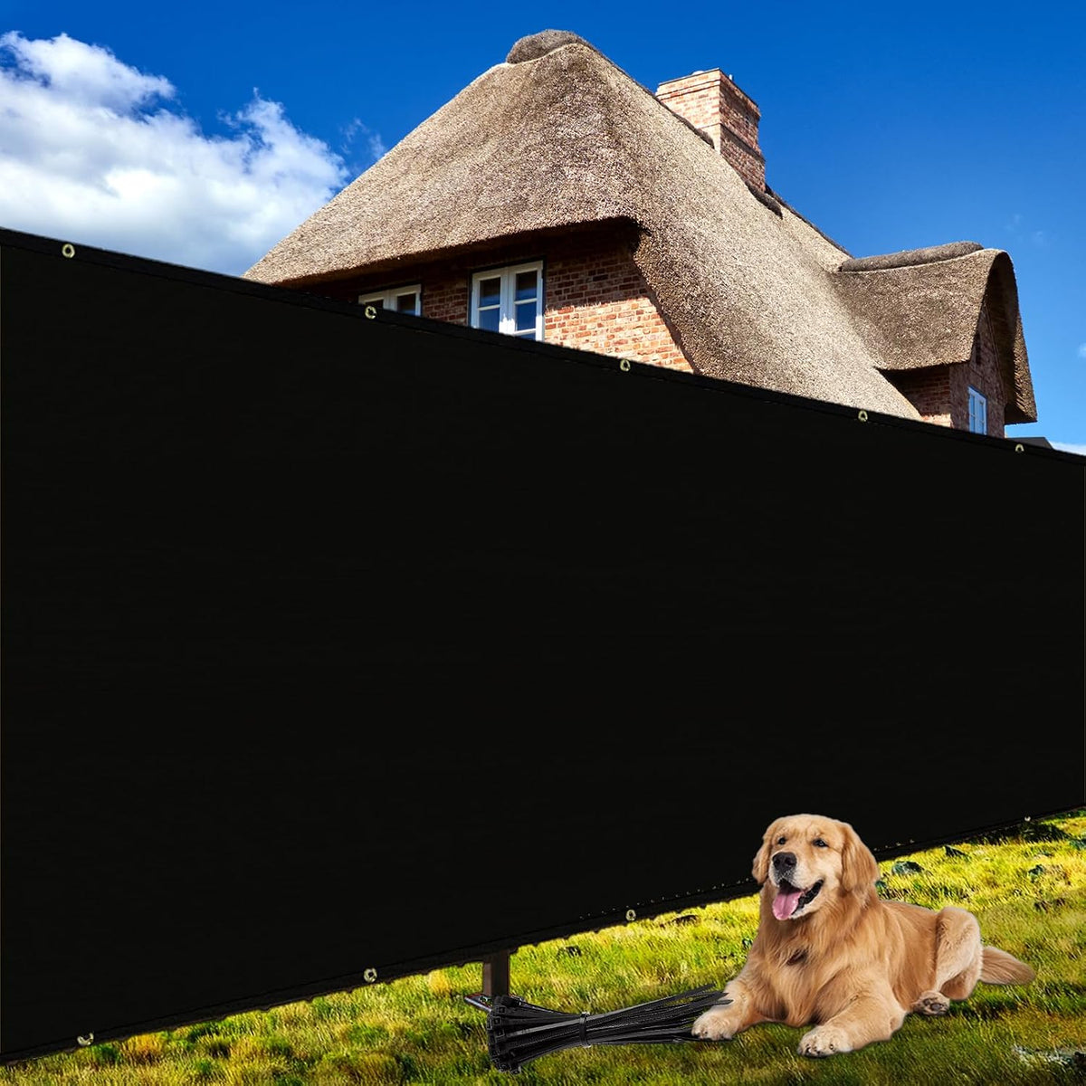 4' X 50' Fence Privacy Screen Heavy Duty 170 GSM Fencing Mesh Shade Net Cover for Wall Garden Back Yard Outdoor Home