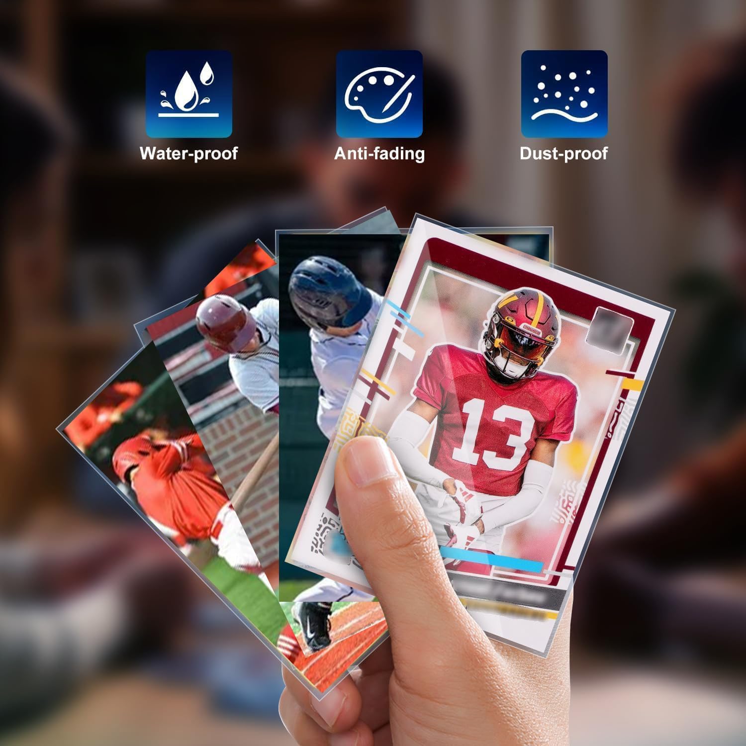 1000ct Card Sleeves for Trading Cards, Clear Soft Baseball Sports Sleeves | Soft Plastic Protector Card Sleeve, Clear