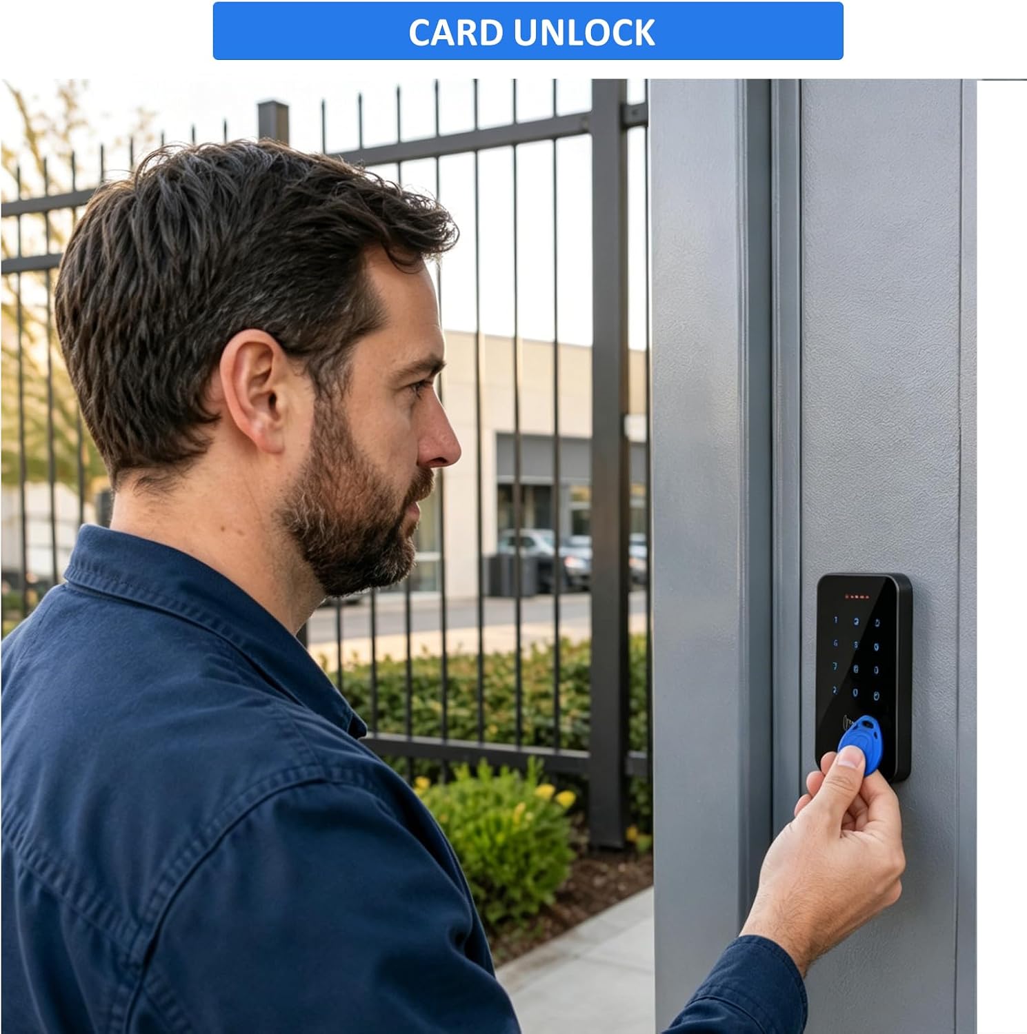 IP68 Waterproof Access Control System Kit, RFID Access Control Keypad with NC Fail-Safe Electric Door Strike, 12V
