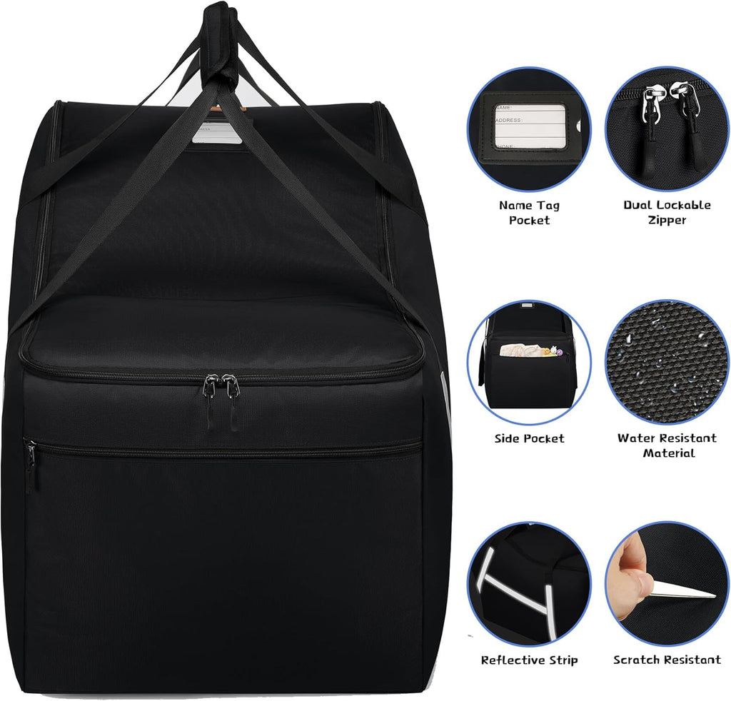 Infant Car Seat Travel Bag for Airplane Compatible with All Nuna Pipa Car Seat and Base,Chicco KeyFit 30 and Base